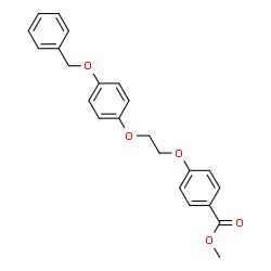 ChemSpider 2D Image | Methyl 4-{2-[4-(benzyloxy)phenoxy]ethoxy}benzoate | C23H22O5