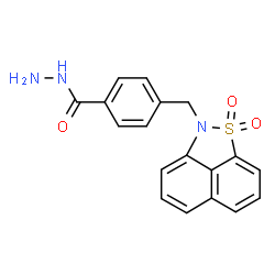 ChemSpider 2D Image | 4-[(1,1-Dioxido-2H-naphtho[1,8-cd][1,2]thiazol-2-yl)methyl]benzohydrazide | C18H15N3O3S