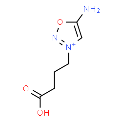 ChemSpider 2D Image | 5-Amino-3-(3-carboxypropyl)-1,2,3-oxadiazol-3-ium | C6H10N3O3
