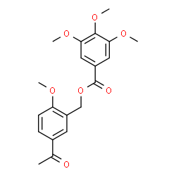 ChemSpider 2D Image | 5-Acetyl-2-methoxybenzyl 3,4,5-trimethoxybenzoate | C20H22O7