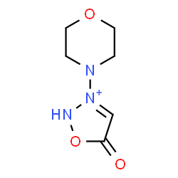 ChemSpider 2D Image | 3-(4-Morpholinyl)-5-oxo-2,5-dihydro-1,2,3-oxadiazol-3-ium | C6H10N3O3
