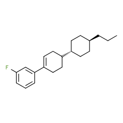 ChemSpider 2D Image | (1's,4'r)-4-(3-Fluorophenyl)-4'-propyl-1,1'-bi(cyclohexan)-3-ene | C21H29F