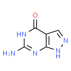 ChemSpider 2D Image | 6-Amino-1H-pyrazolo[3,4-d]pyrimidin-4(7H)-one | C5H5N5O