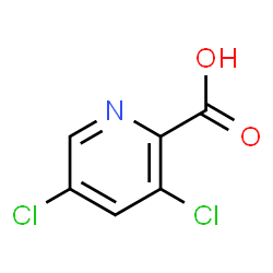 ChemSpider 2D Image | 3,5-Dichloro-2-pyridinecarboxylic acid | C6H3Cl2NO2