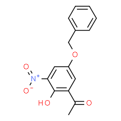 ChemSpider 2D Image | 1-[5-(Benzyloxy)-2-hydroxy-3-nitrophenyl]ethanone | C15H13NO5