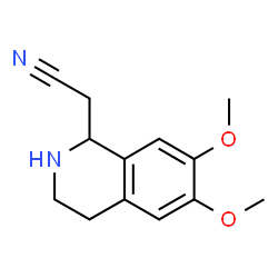 ChemSpider 2D Image | (6,7-Dimethoxy-1,2,3,4-tetrahydro-1-isoquinolinyl)acetonitrile | C13H16N2O2