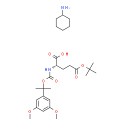 ChemSpider 2D Image | (2S)-5-(tert-butoxy)-2-({[1-(3,5-dimethoxyphenyl)-1-methylethoxy]carbonyl}amino)-5-oxopentanoic acid cyclohexylamine | C27H44N2O8