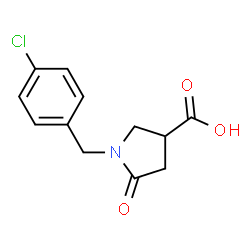 ChemSpider 2D Image | 1-(4-Chlorobenzyl)-5-oxo-3-pyrrolidinecarboxylic acid | C12H12ClNO3