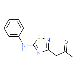ChemSpider 2D Image | 1-(5-Anilino-1,2,4-thiadiazol-3-yl)acetone | C11H11N3OS