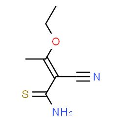 ChemSpider 2D Image | (2E)-2-Cyano-3-ethoxy-2-butenethioamide | C7H10N2OS