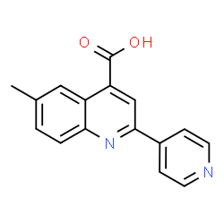 ChemSpider 2D Image | 6-Methyl-2-(4-pyridinyl)-4-quinolinecarboxylic acid | C16H12N2O2