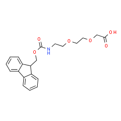 ChemSpider 2D Image | 8-(Fmoc-amino)-3,6-dioxaoctanoic acid | C21H23NO6
