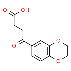 ChemSpider 2D Image | 4-(2,3-Dihydro-1,4-benzodioxin-6-yl)-4-oxobutanoic acid | C12H12O5