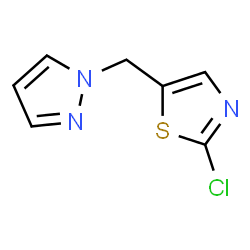 ChemSpider 2D Image | 5-((1H-pyrazol-1-yl)methyl)-2-chlorothiazole | C7H6ClN3S