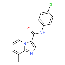 ChemSpider 2D Image | N-(4-Chlorophenyl)-2,8-dimethylimidazo[1,2-a]pyridine-3-carboxamide | C16H14ClN3O