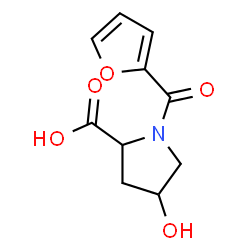 ChemSpider 2D Image | 1-(2-Furoyl)-4-hydroxyproline | C10H11NO5