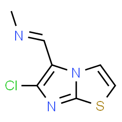 ChemSpider 2D Image | (E)-1-(6-Chloroimidazo[2,1-b][1,3]thiazol-5-yl)-N-methylmethanimine | C7H6ClN3S
