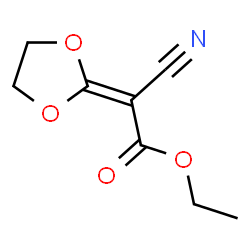ChemSpider 2D Image | Ethyl cyano(1,3-dioxolan-2-ylidene)acetate | C8H9NO4