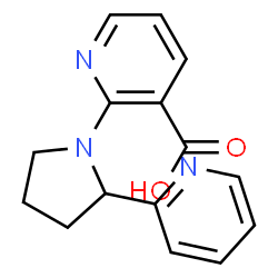ChemSpider 2D Image | 2-[2-(2-Pyridinyl)-1-pyrrolidinyl]nicotinic acid | C15H15N3O2