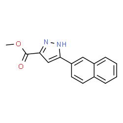 ChemSpider 2D Image | methyl 3-(2-naphthyl)-1H-pyrazole-5-carboxylate | C15H12N2O2