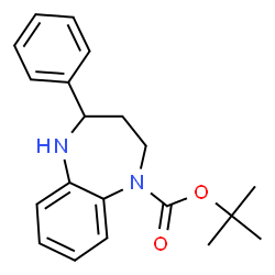 ChemSpider 2D Image | tert-butyl 4-phenyl-2,3,4,5-tetrahydro-1H-1,5-benzodiazepine-1-carboxylate | C20H24N2O2
