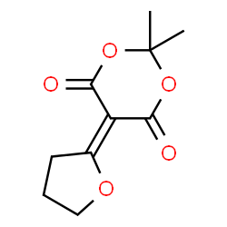 ChemSpider 2D Image | 5-(Tetrahydrofuran-2-ylidene)-2,2-dimethyl-1,3-dioxane-4,6-dione | C10H12O5