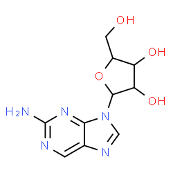 ChemSpider 2D Image | 9-Pentofuranosyl-9H-purin-2-amine | C10H13N5O4