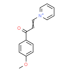 ChemSpider 2D Image | 1-[3-(4-Methoxyphenyl)-3-oxo-1-propen-1-yl]pyridinium | C15H14NO2