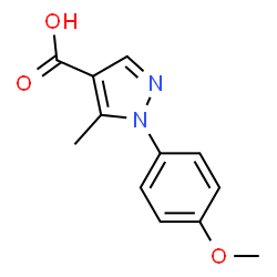 ChemSpider 2D Image | 1-(4-Methoxyphenyl)-5-methyl-1H-pyrazole-4-carboxylic acid | C12H12N2O3