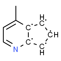 ChemSpider 2D Image | 4-Methyl-6,7-dihydro-4aH-cyclopenta[b]pyridine-4a,5,6,7,7a(5H)-pentayl | C9H8N