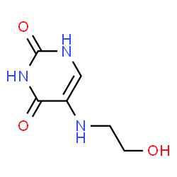 ChemSpider 2D Image | 5-[(2-Hydroxyethyl)amino]-2,4(1H,3H)-pyrimidinedione | C6H9N3O3