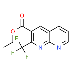ChemSpider 2D Image | Ethyl 2-(trifluoromethyl)-1,8-naphthyridine-3-carboxylate | C12H9F3N2O2
