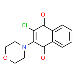 ChemSpider 2D Image | 2-Chloro-3-(4-morpholinyl)naphthoquinone | C14H12ClNO3