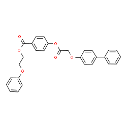 ChemSpider 2D Image | 2-Phenoxyethyl 4-[2-(4-biphenylyloxy)acetoxy]benzoate | C29H24O6