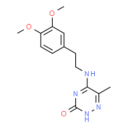 ChemSpider 2D Image | 5-{[2-(3,4-Dimethoxyphenyl)ethyl]amino}-6-methyl-1,2,4-triazin-3(2H)-one | C14H18N4O3
