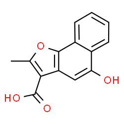 ChemSpider 2D Image | 5-Hydroxy-2-methylnaphtho[1,2-b]furan-3-carboxylic acid | C14H10O4