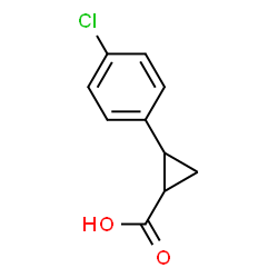 ChemSpider 2D Image | 2-(4-Chlorophenyl)cyclopropanecarboxylic acid | C10H9ClO2
