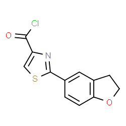 ChemSpider 2D Image | 2-(2,3-DIHYDRO-1-BENZOFURAN-5-YL)THIAZOLE-4-CARBONYL CHLORIDE | C12H8ClNO2S