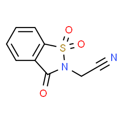 ChemSpider 2D Image | (1,1-Dioxido-3-oxo-1,2-benzothiazol-2(3H)-yl)acetonitrile | C9H6N2O3S