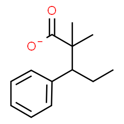 ChemSpider 2D Image | 2,2-Dimethyl-3-phenylpentanoate | C13H17O2