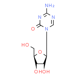 ChemSpider 2D Image | 4-Amino-1-(beta-D-ribofuranosyl)-1,3,5-triazin-2(1H)-one | C8H12N4O5