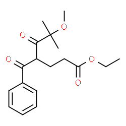 ChemSpider 2D Image | Ethyl 4-benzoyl-6-methoxy-6-methyl-5-oxoheptanoate | C18H24O5