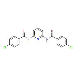 ChemSpider 2D Image | N,N'-2,6-Pyridinediylbis(4-chlorobenzamide) | C19H13Cl2N3O2