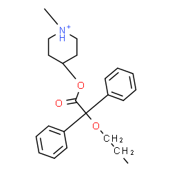 ChemSpider 2D Image | 4-[2,2-Diphenyl(propoxy)acetoxy]-1-methylpiperidinium | C23H30NO3