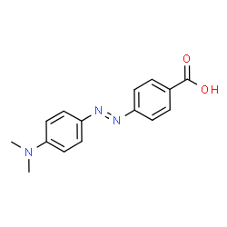 ChemSpider 2D Image | 4-(4-dimethylaminophenylazo)benzoic acid | C15H15N3O2