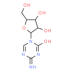 ChemSpider 2D Image | 4-Amino-1-pentofuranosyl-1,3,5-triazin-2(1H)-one | C8H12N4O5