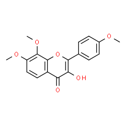 ChemSpider 2D Image | 3-Hydroxy-7,8-dimethoxy-2-(4-methoxyphenyl)-4H-chromen-4-one | C18H16O6