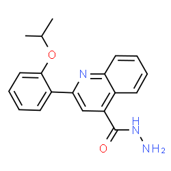 ChemSpider 2D Image | 2-(2-Isopropoxyphenyl)-4-quinolinecarbohydrazide | C19H19N3O2