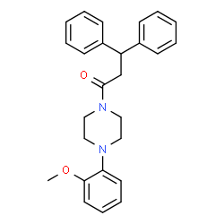 ChemSpider 2D Image | 1-[4-(2-Methoxyphenyl)-1-piperazinyl]-3,3-diphenyl-1-propanone | C26H28N2O2