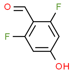 ChemSpider 2D Image | 2,6-Difluoro-4-hydroxybenzaldehyde | C7H4F2O2
